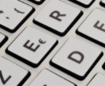 Pegatina de tecla de teclado, letra grande, fondo blanco